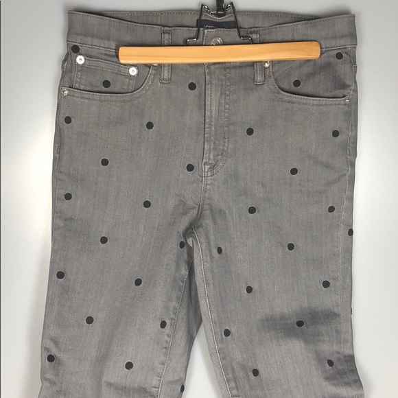 NWT J Crew 9" High-Rise Toothpick Polka Dot Jean - Picture 4 of 8